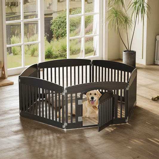 Portable Plastic Dog Playpen 6 Panel 24IN Expandable