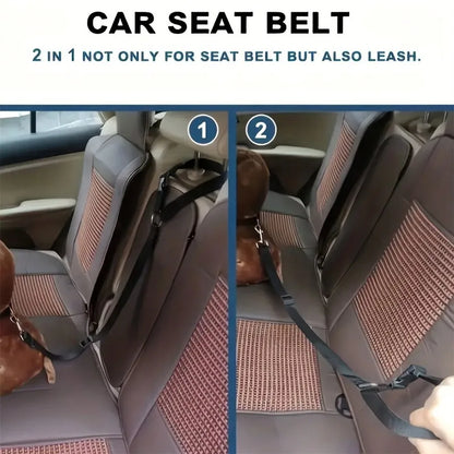 1pc Car Belt, Dog Cat Car Leash, Retractable Backseat Tether