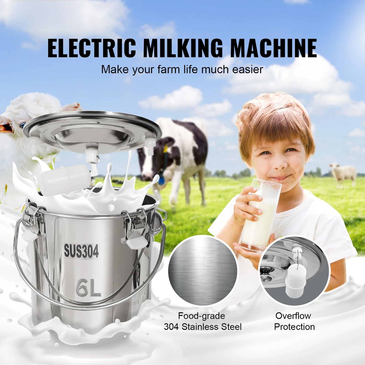 Milking Machine Stainless Steel Automatic Pulsation Cup Tubes