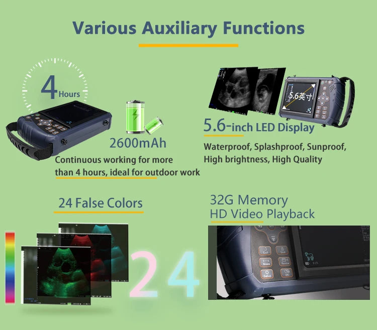 Portable Veterinary Ultrasound Scanner for Pig Sheep Cattle Horse Dog