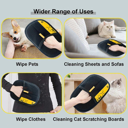 Pet Hair Remover Gloves Electrostatic for Cats Dogs, Reusable Washable