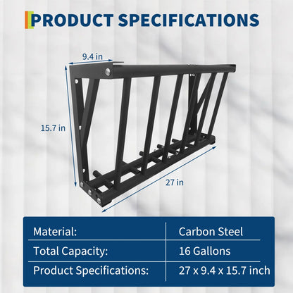 Wall Mount Hay Feeder Rack, Heavy Duty Carbon Steel Hay Holder
