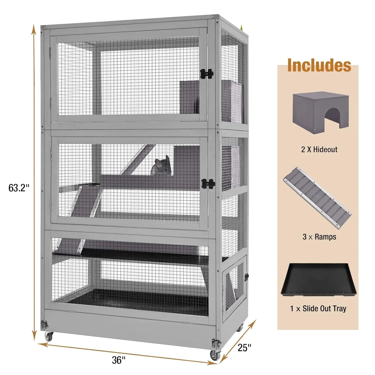 Ferret Cage Chinchilla House Large 4 Levels
