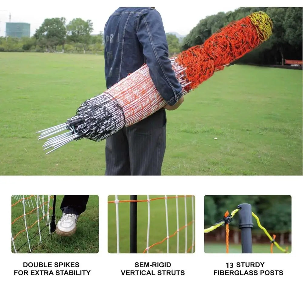 Portable Electric Poultry Netting fence 59”H x 98.5’L -