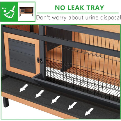 Rabbit Hutch for Small Pets Deep Pull-Out Tray Waterproof