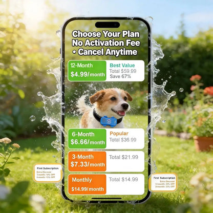 GPS Pet Tracker 4G Built-in SIM with Real-Time WiFi  Plan Required