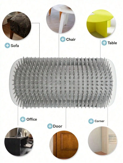 Wall-Mounted Cat Scratching Post Silicone Bristles