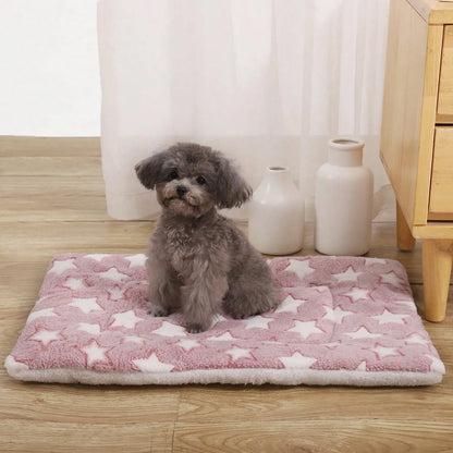 Thick Plush Pet Mat with Star Pattern,