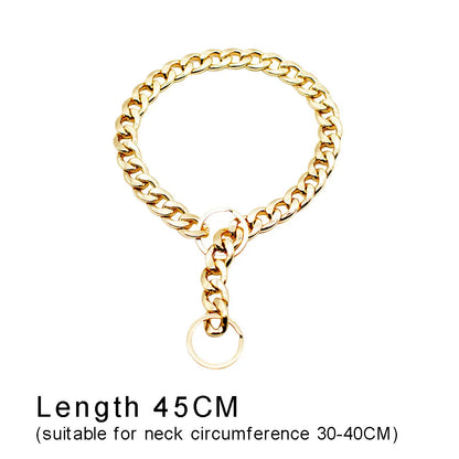 Luxury Collar Gold Dog Chain Choker For Pitbull Bulldog Teddy French Bulldog