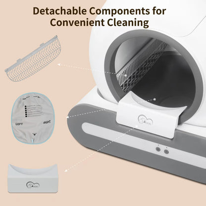 Self-Cleaning Cat Litter Box App Control, ONLY Supports 2.4G WiFi