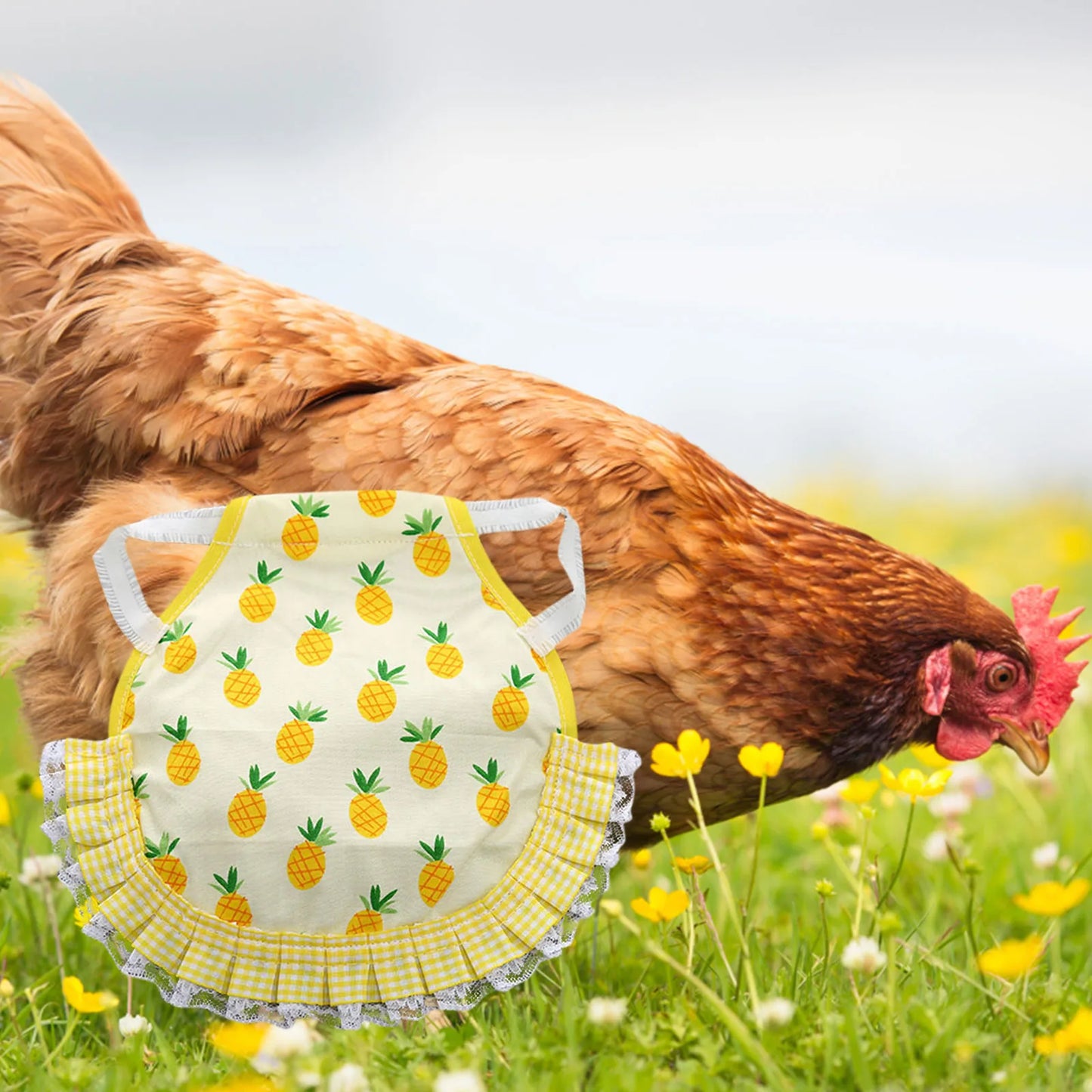 1pcs Farm Hen Feather Retainer Chicken Saddle Strap Apron Double Back Protector