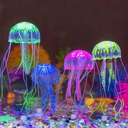 Artificial Swim Glow Jellyfish for Fish Tank Aquarium Underwater Decoration