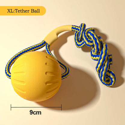 EVA Durable Dog Toys 4 Pack  Flying Disc + Ball + Tug Rope