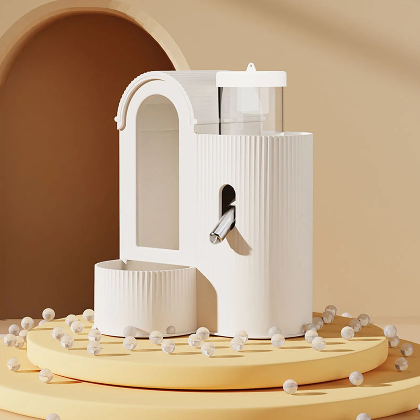 2-in-1 Automatic Food Bowl Large Capacity Hamster Feeder And Waterer