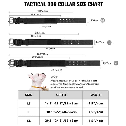 Tactical Dog Collar Durable Nylon Military Outdoor