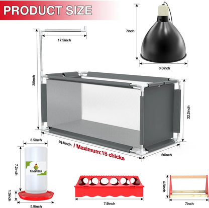 Chicken Brooder Box Starter Kit, 10.6 ft³ Indoor