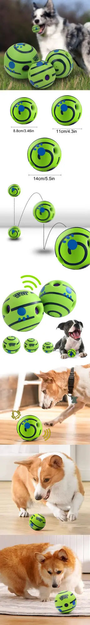 Dog Toy Wobble Wag Giggle Glow Ball