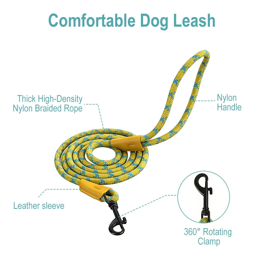 Pet Reflective Nylon Dog Collars Harness Vests Leash Adjustable