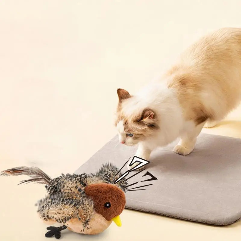 Flapping Bird Cat Toy USB Rechargeable Touch Activated