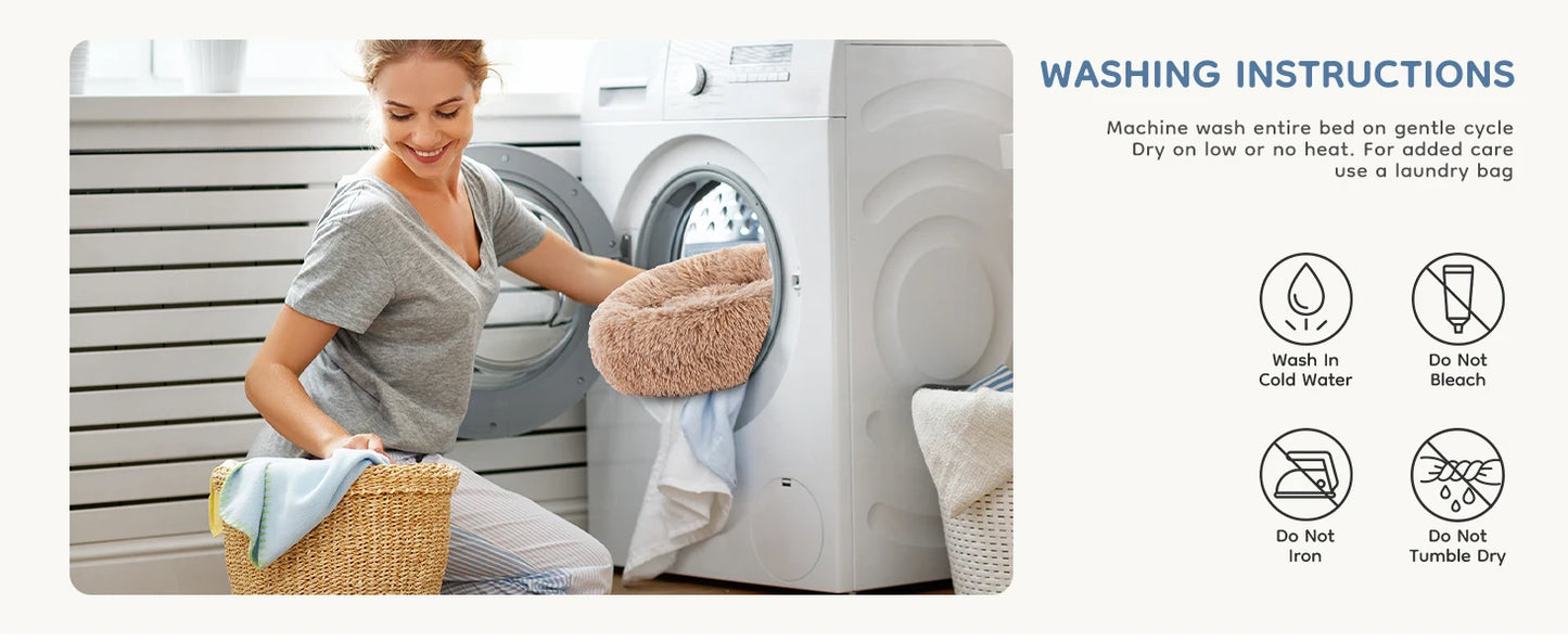 Calming Bed for Medium to Large Dogs Washable