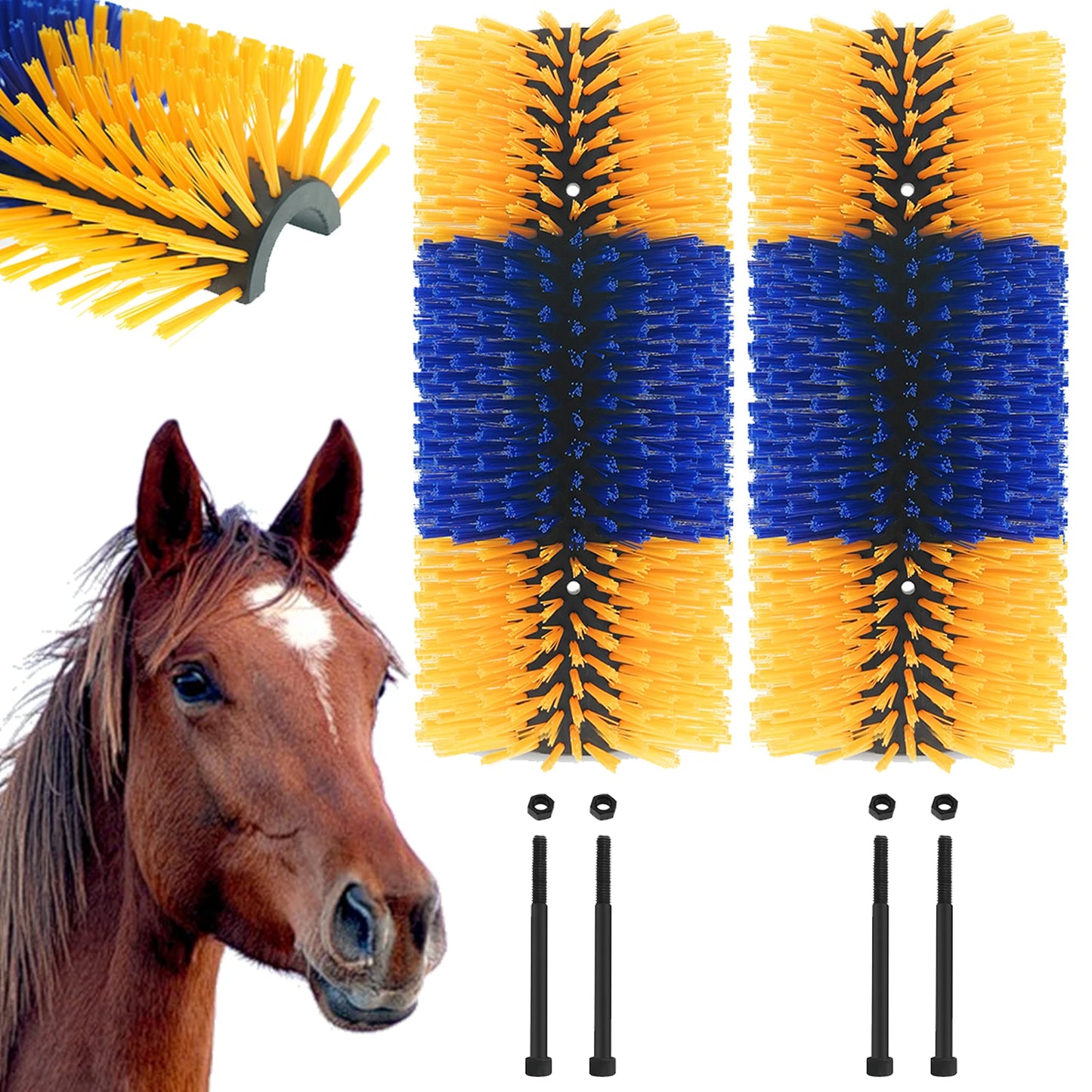 Livestock Scratch Brushes, Full Massage Grooming Brush Kit,