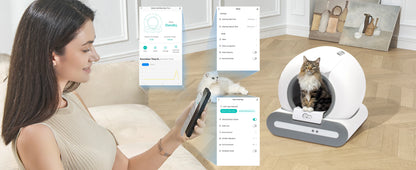 Self-Cleaning Cat Litter Box App Control, ONLY Supports 2.4G WiFi