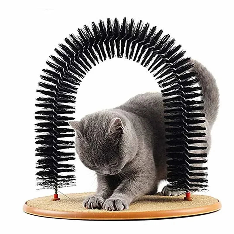Cat Toy Arch Self Groom Feline with A Massage Brush