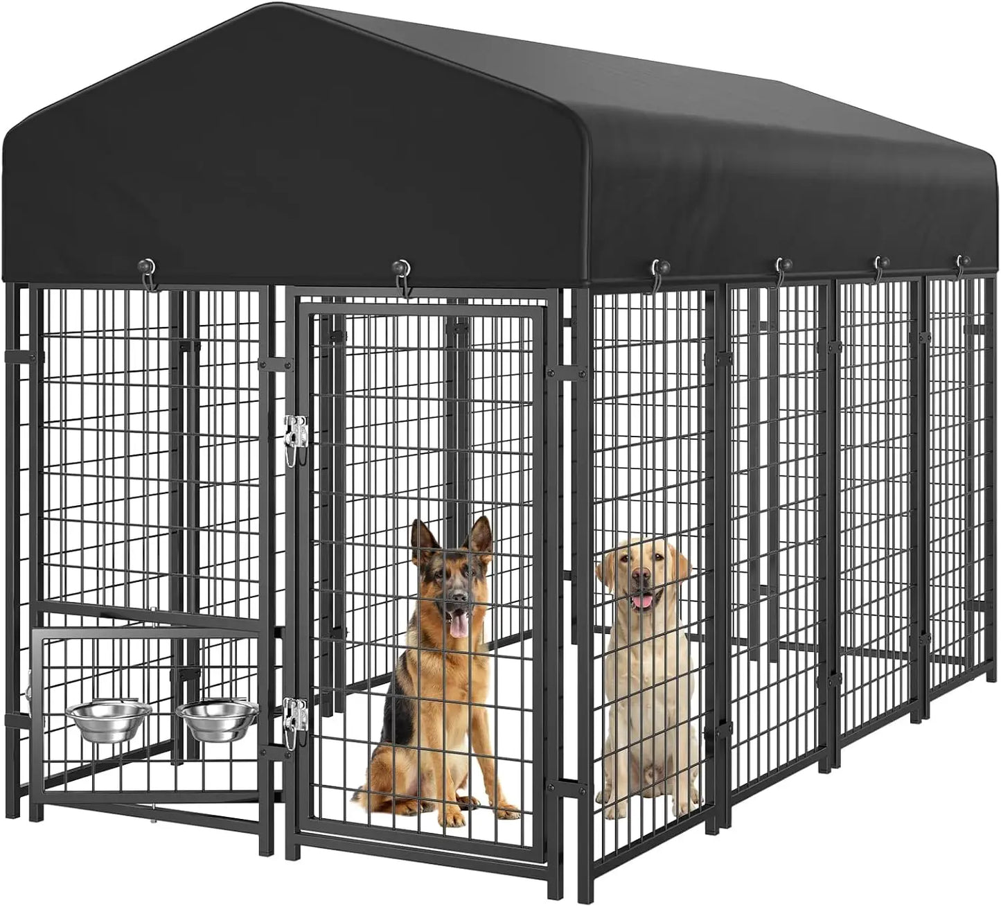 Heavy Duty 8x4x6FT Dog Kennel For Outdoors,