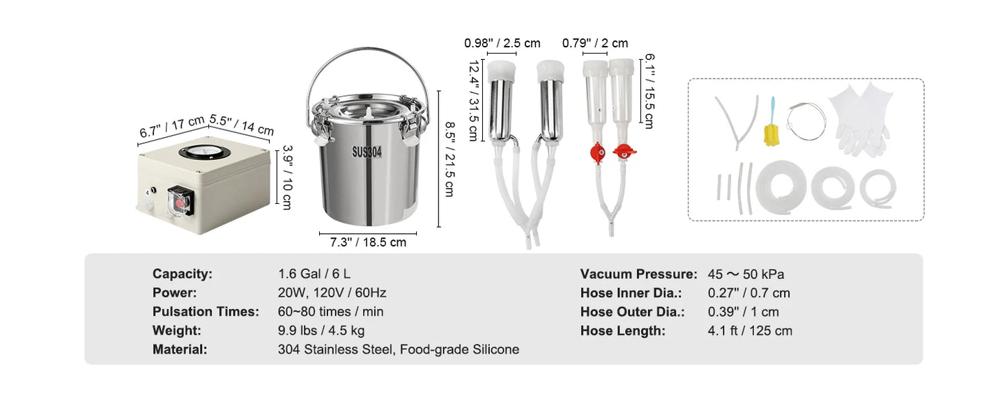 Milking Machine Stainless Steel Automatic Pulsation Cup Tubes