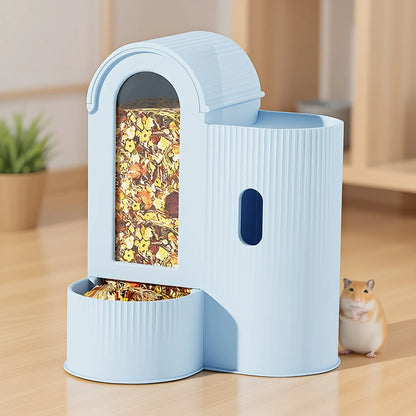 2-in-1 Automatic Food Bowl Large Capacity Hamster Feeder And Waterer