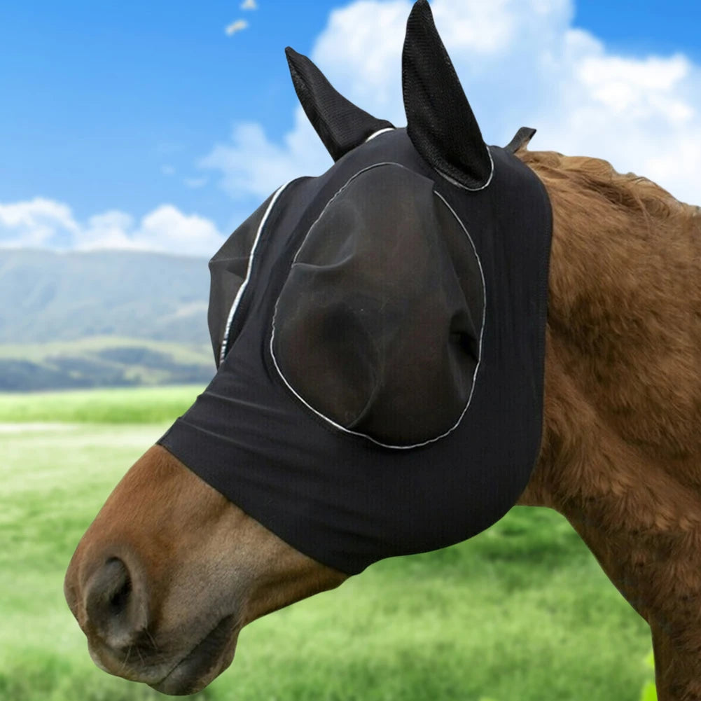 Anti Fly Stretchy Knitted Mesh Mask Ear Protection