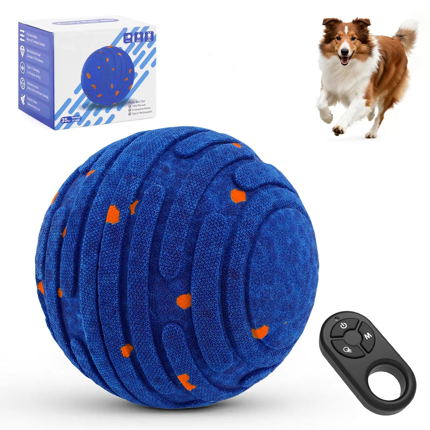 Smart Interactive Dog Toy, Indestructible for Aggressive Chewers, Rechargeable