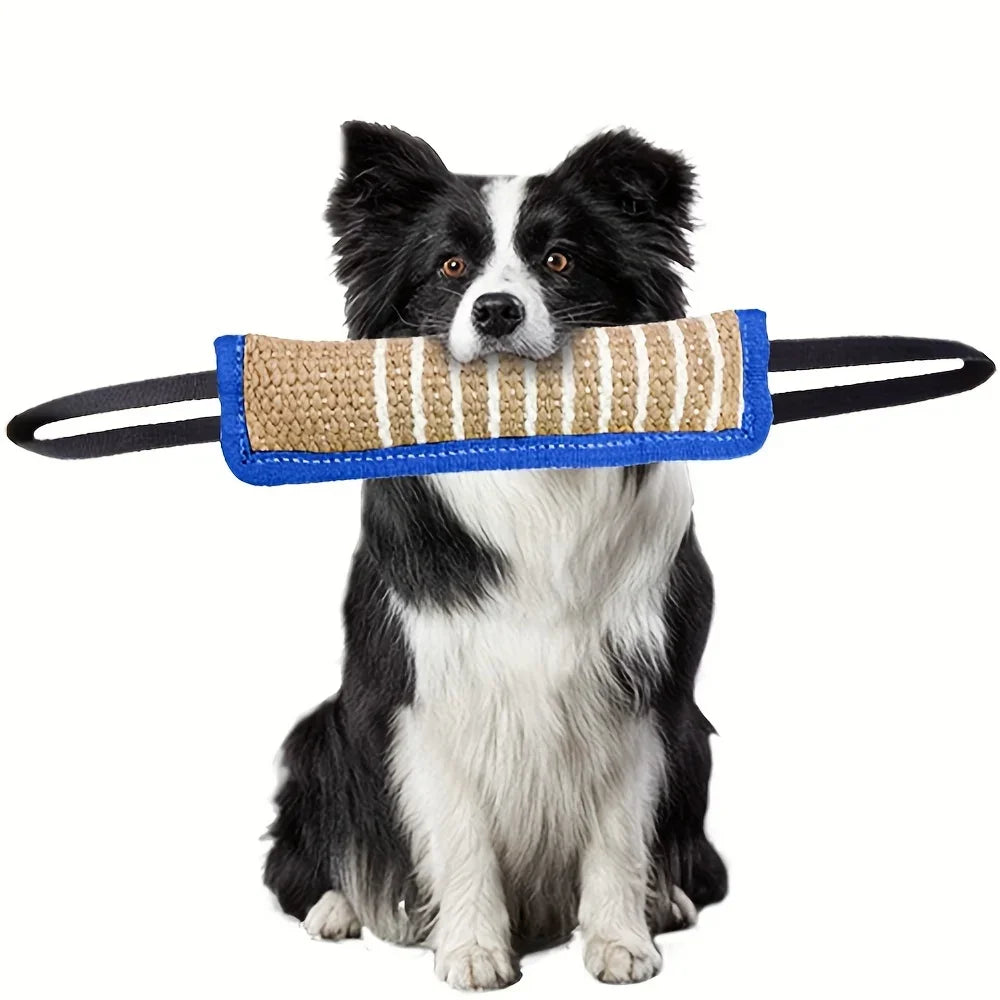 Durable Jute Dog Chew Toy - Bite-Resistant Teething Stick Dental Health Care