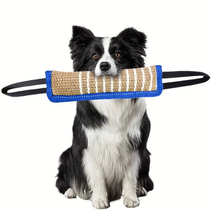 Durable Jute Dog Chew Toy - Bite-Resistant Teething Stick Dental Health Care