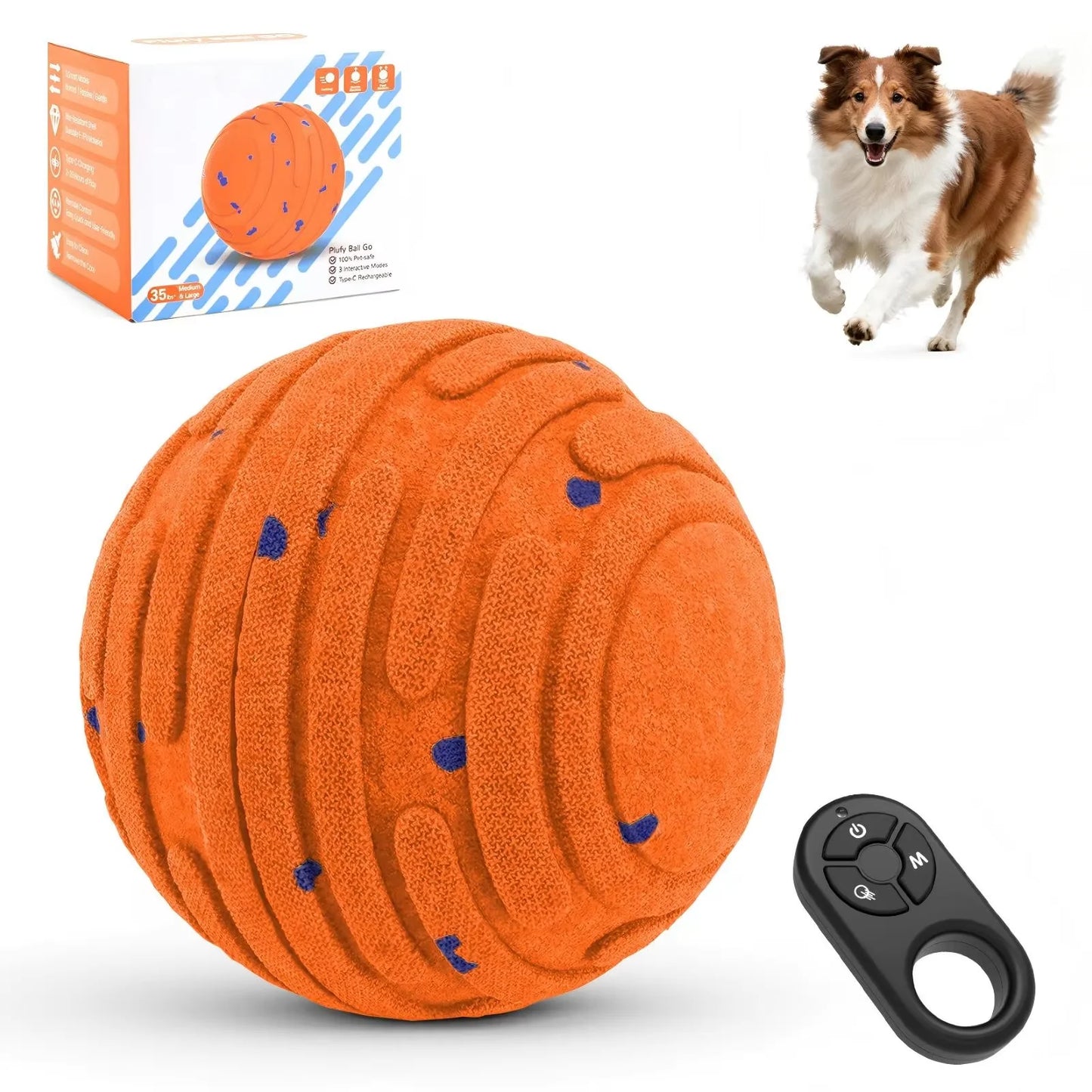 Smart Interactive Dog Toy, Indestructible for Aggressive Chewers, Rechargeable