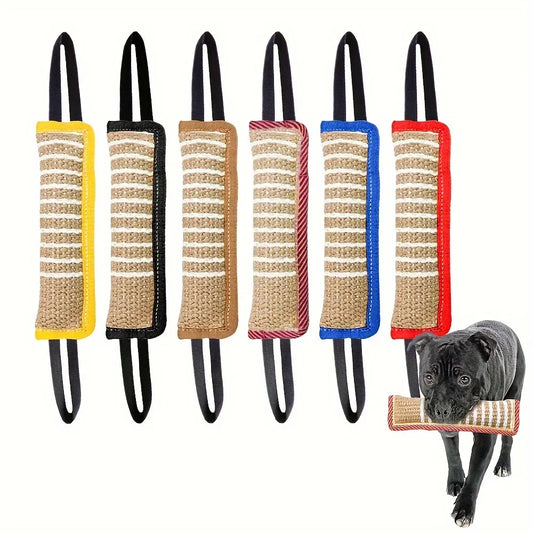 Durable Jute Dog Chew Toy - Bite-Resistant Teething Stick Dental Health Care