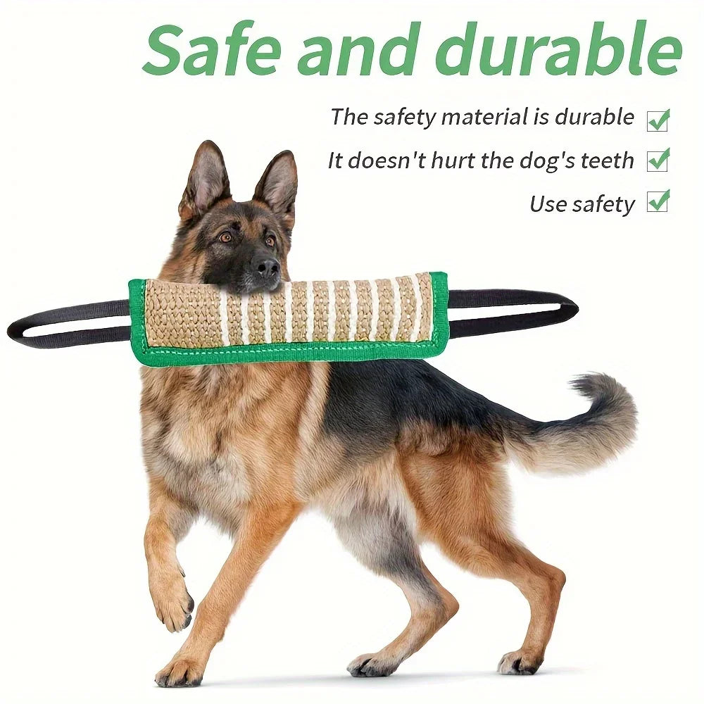 Durable Jute Dog Chew Toy - Bite-Resistant Teething Stick Dental Health Care