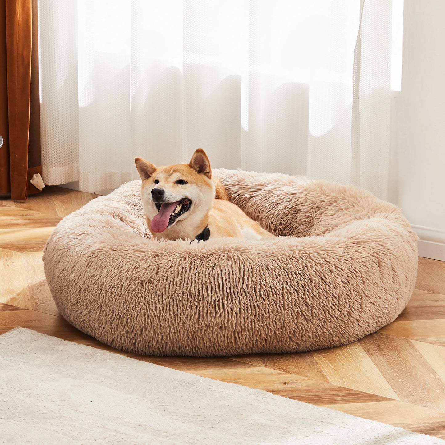“Washable calming bed for medium and large dogs”
