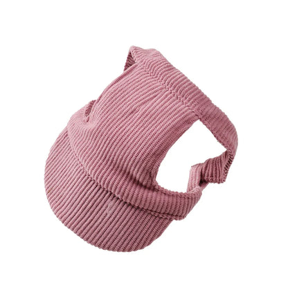 Cute Hat for Cats Dogs Adjustable  Baseball Cap With Ear Hole