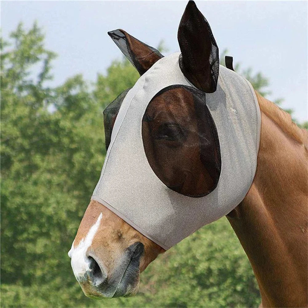 Anti Fly Stretchy Knitted Mesh Mask Ear Protection