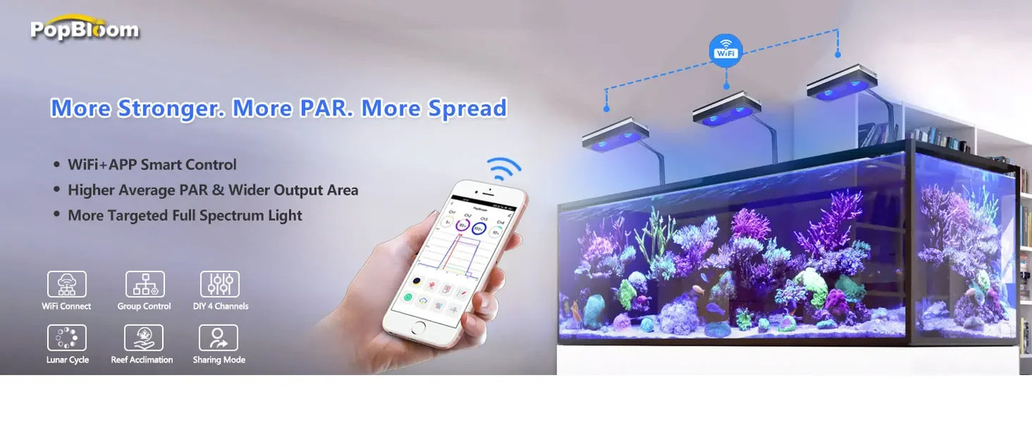 WiFi Led Aquarium Reef Light 180W