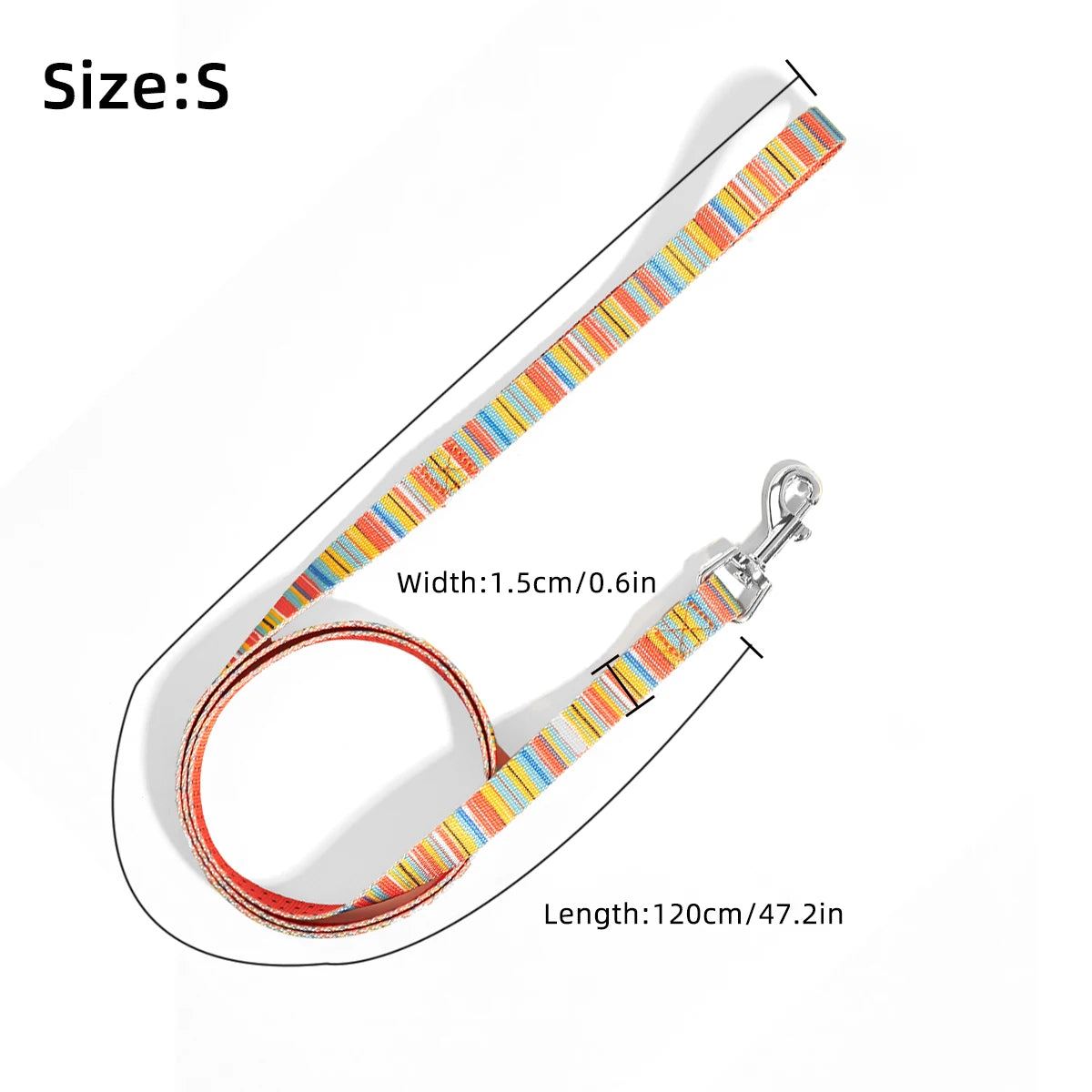 Colorful Silk-Print Cat & Dogs Lead Rope Fashion Nylon Dog Leashes