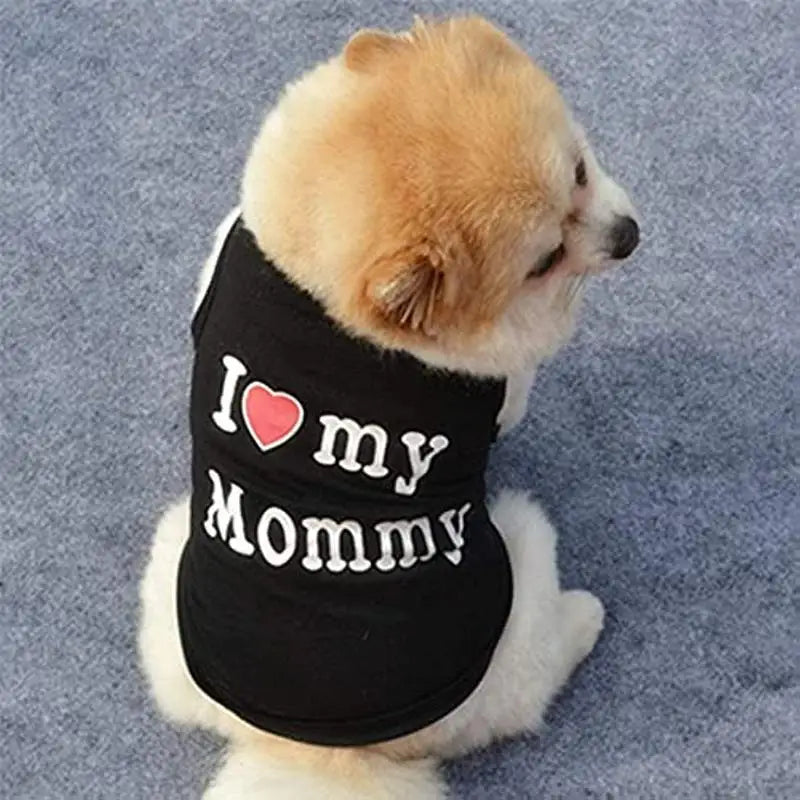 Dog Vest, "I Love My Daddy" Puppy T-Shirt, Summer Sleeveless Vest