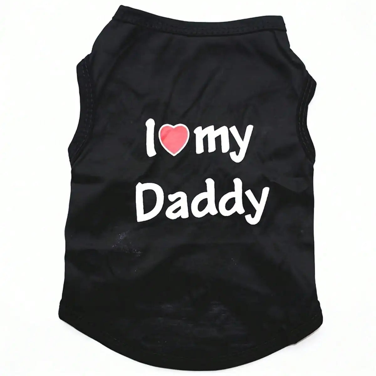 Dog Vest, "I Love My Daddy" Puppy T-Shirt, Summer Sleeveless Vest