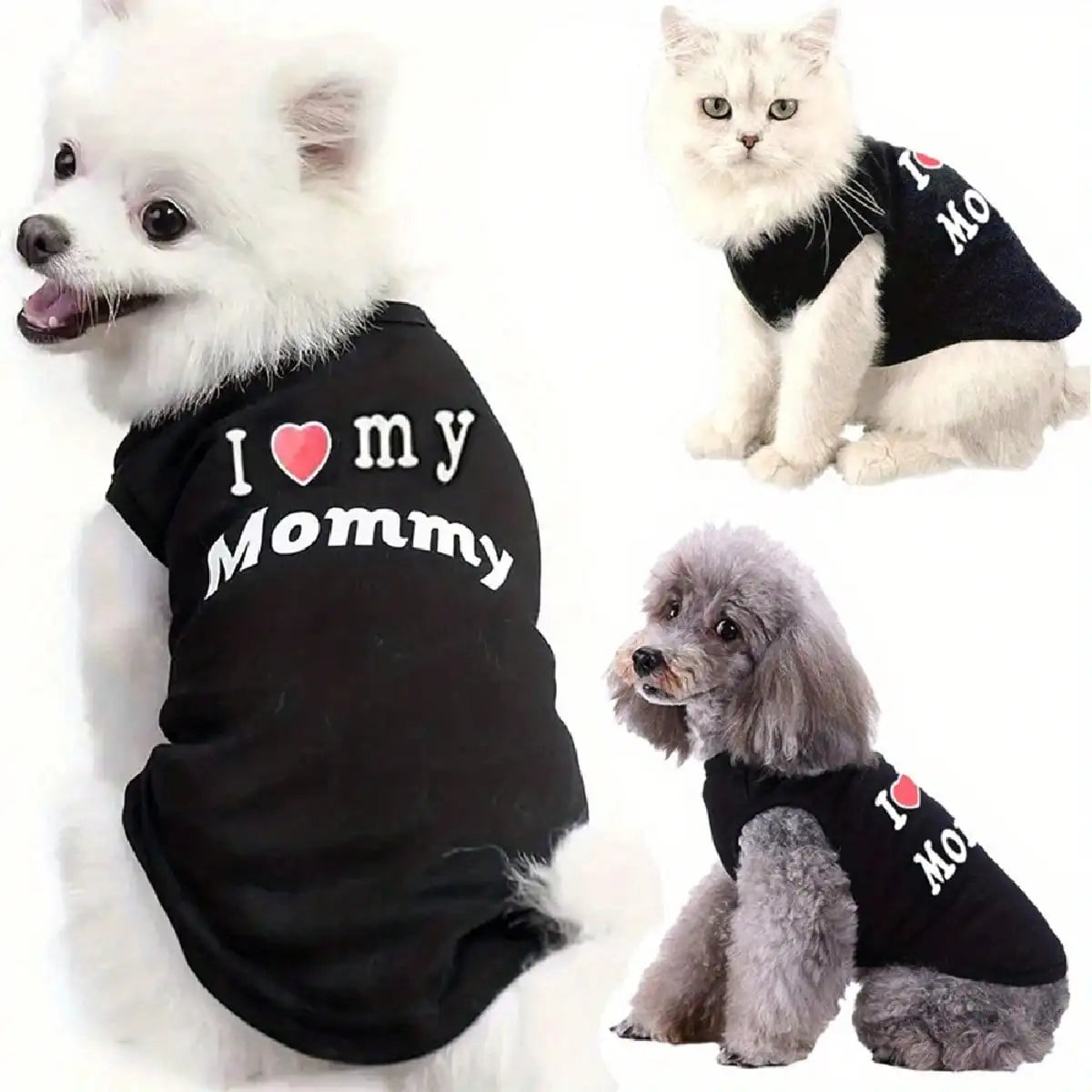 Dog Vest, "I Love My Daddy" Puppy T-Shirt, Summer Sleeveless Vest