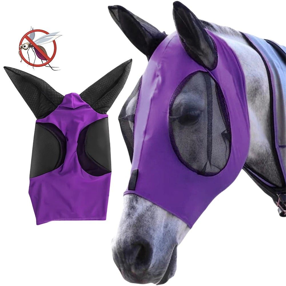 Anti Fly Stretchy Knitted Mesh Mask Ear Protection