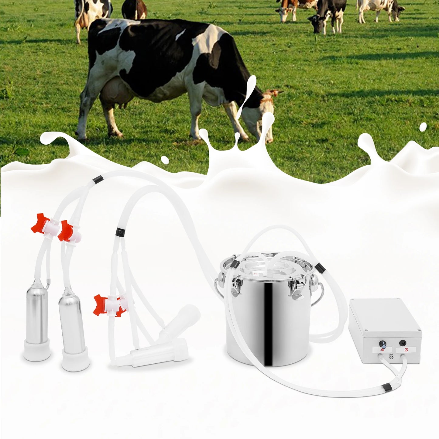 5L/10L Electric Cow Milking Machine Speed Pulsating Vacuum Pump