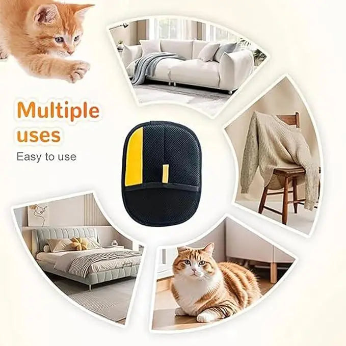 Pet Hair Remover Gloves Electrostatic for Cats Dogs, Reusable Washable