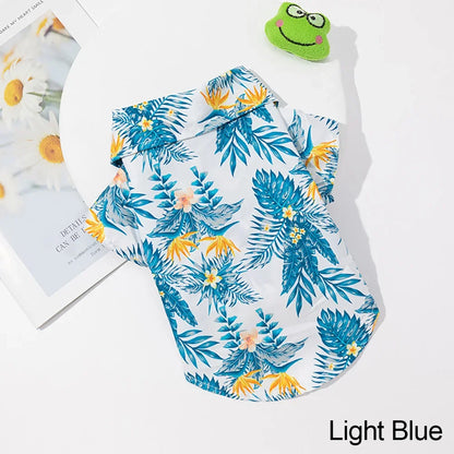 Hawaiian Style  Dog Shirts for Small Medium Dogs Puppy Cat