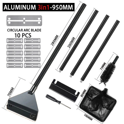 Aquarium Algae Scraper – Dual‑Use Flat Sand & Glass Cleaner
